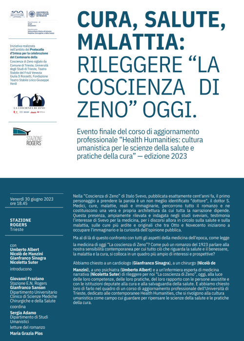 Cura, salute, malattia: rileggere "La coscienza di Zeno" oggi