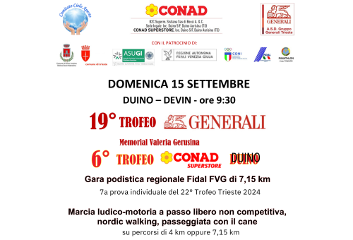 Gara podistica regionale Fidal FVG di 7,15 Km