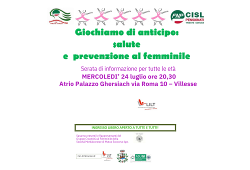Giochiamo di anticipo: salute e prevenzione al femminile