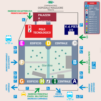 Mappa del Comprensorio Ospedale Maggiore