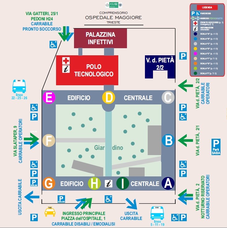 Mappa del Comprensorio Ospedale Maggiore