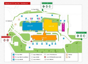 Mappa del parcheggio dell'Ospedale di Monfalcone