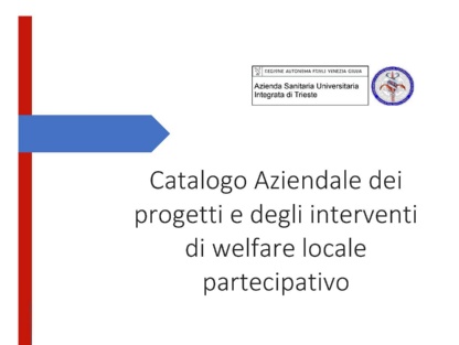 Copertina del catalogo progetti e interventi di welfare locale partecipativo