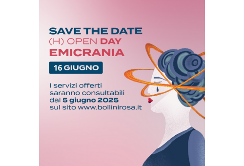 (H) Dan odprtih vrat posvečenega migreni: brezplačni pregledi in storitve v več kot 110 bolnišnicah Bollino Rosa ( Rožnati pečat)v organizaciji Fondazione Onda ETS