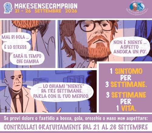 Kampanja za ozaveščanje o rakavih obolenjih glave in vratu "Make Sense Campaign" od 21. do 26. septembra 2026